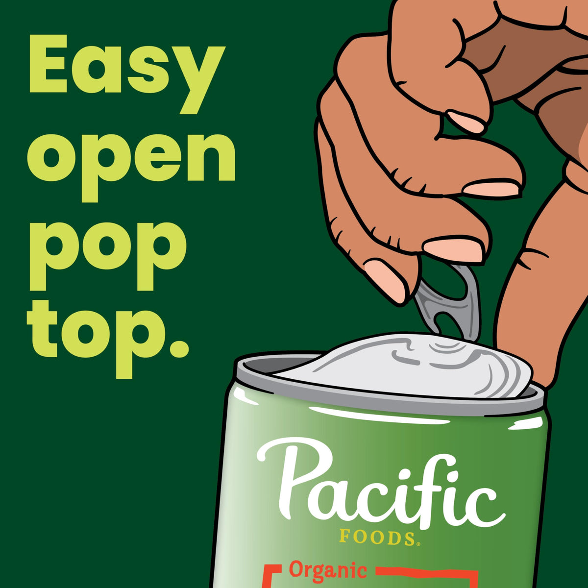 Stovetop preparation scene with Pacific Foods chowder warming in a pot.