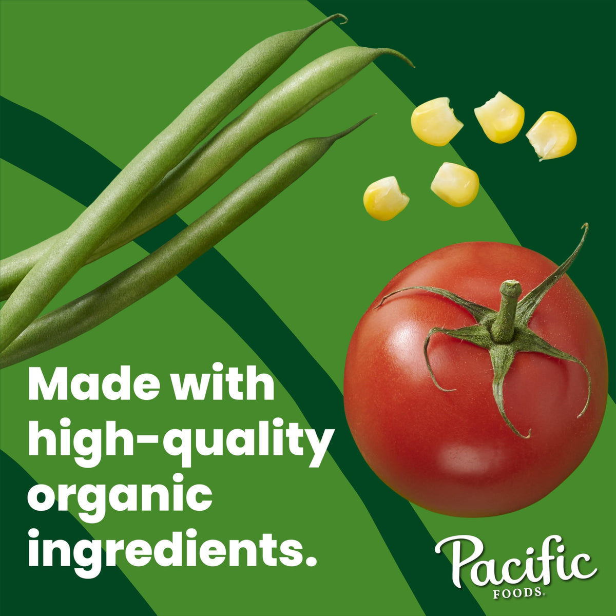 Pacific Foods vegan gluten-free label highlights organic non-GMO ingredients.