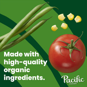 Pacific Foods vegan gluten-free label highlights organic non-GMO ingredients.