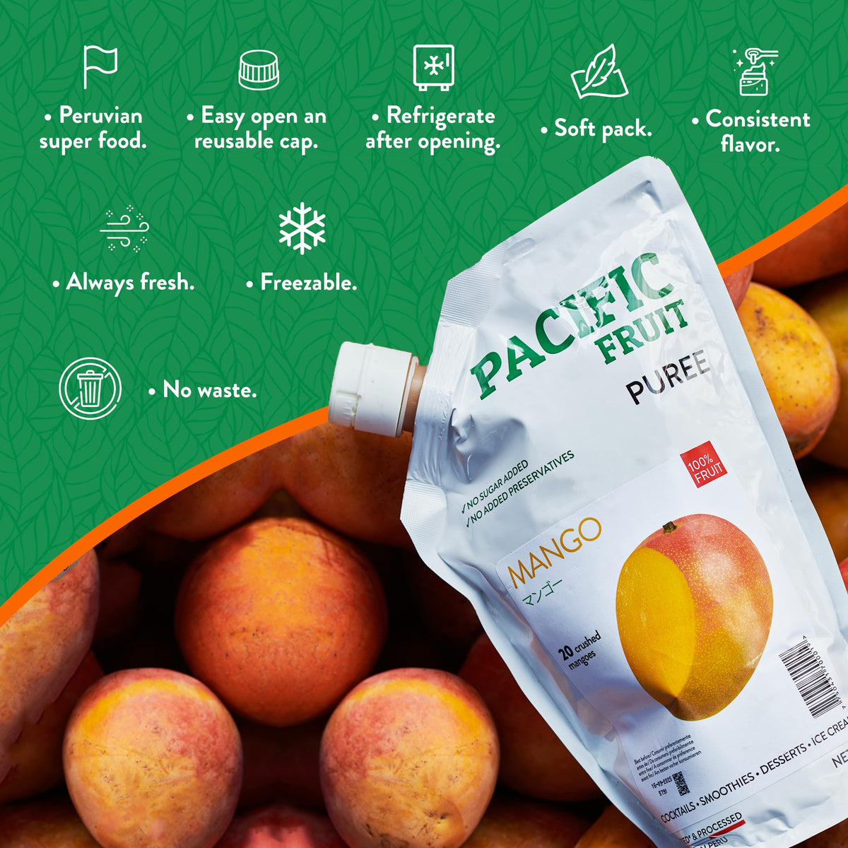 Pacific Fruit Mango Puree used as lassi base for creamy texture.