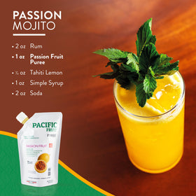 Pacific Fruit Pura Fruta not from concentrate label, ready for premium drinks.