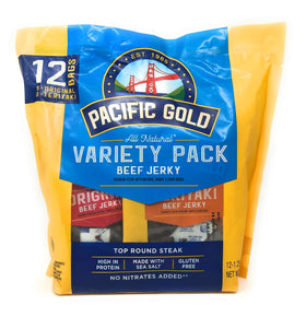 Pacific Gold Original Jerky Strips—great on-the-go snack for flavorful protein.