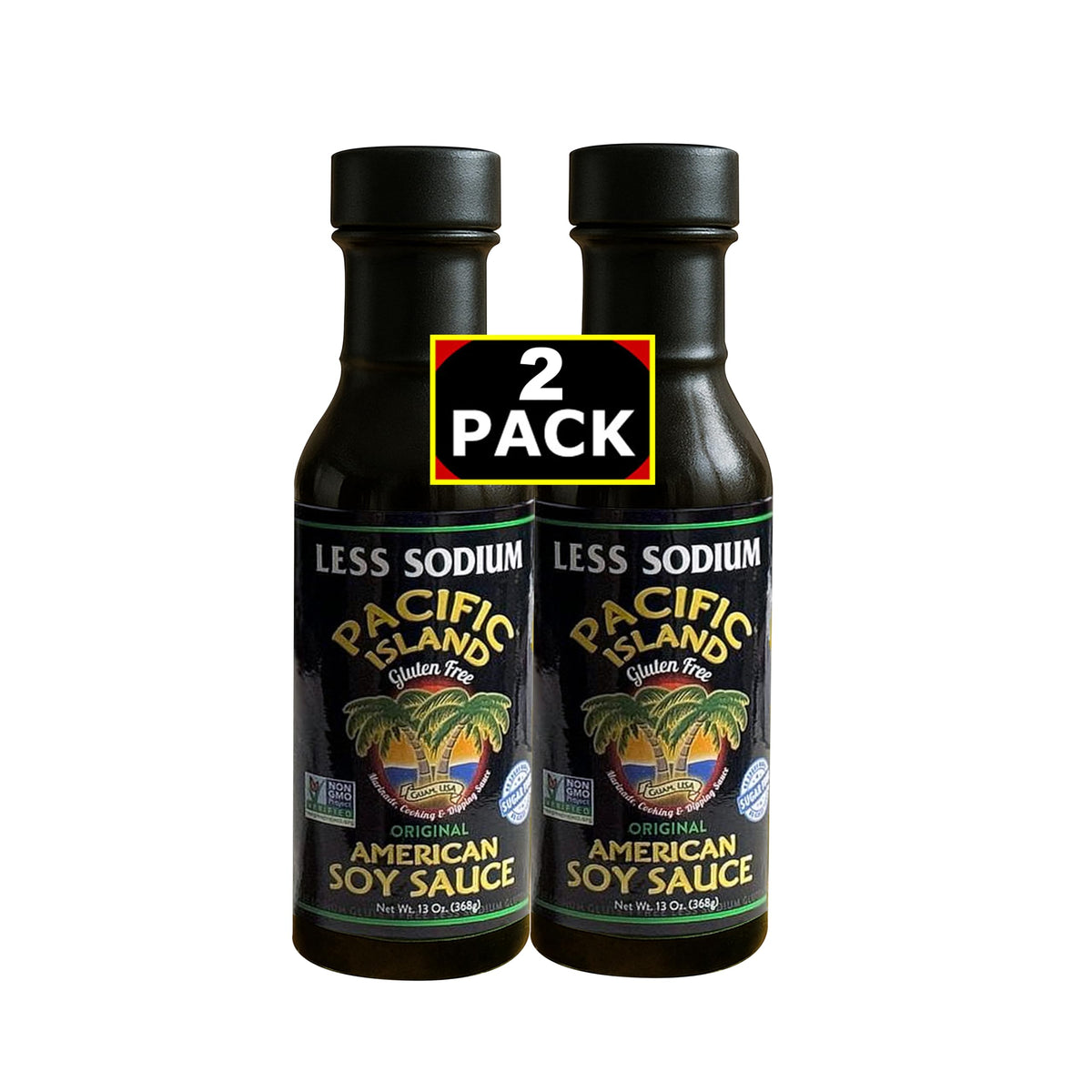Pacific Island Naturally Fermented Soy Sauce bottle front, showcasing bold flavor for everyday meals.