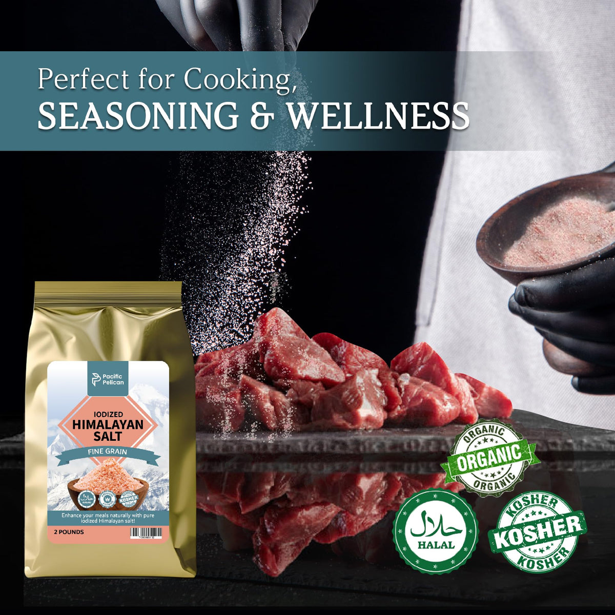 Pacific Pelican fine-grain salt ideal for baking and everyday meals