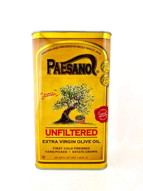 Paesanol bottle pouring unfiltered olive oil shows vibrant green color and rich finishing potential.