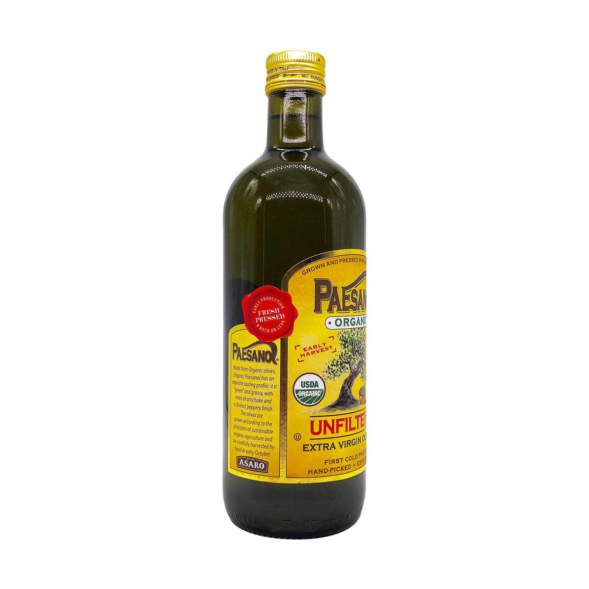 Michelin-chef recommended Paesanol unfiltered olive oil.