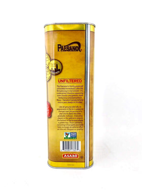 Paesanol drizzle on salad or bread suggests a bright finish and olive-forward dining.