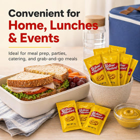 Ready-to-use mustard packets for kitchens and events