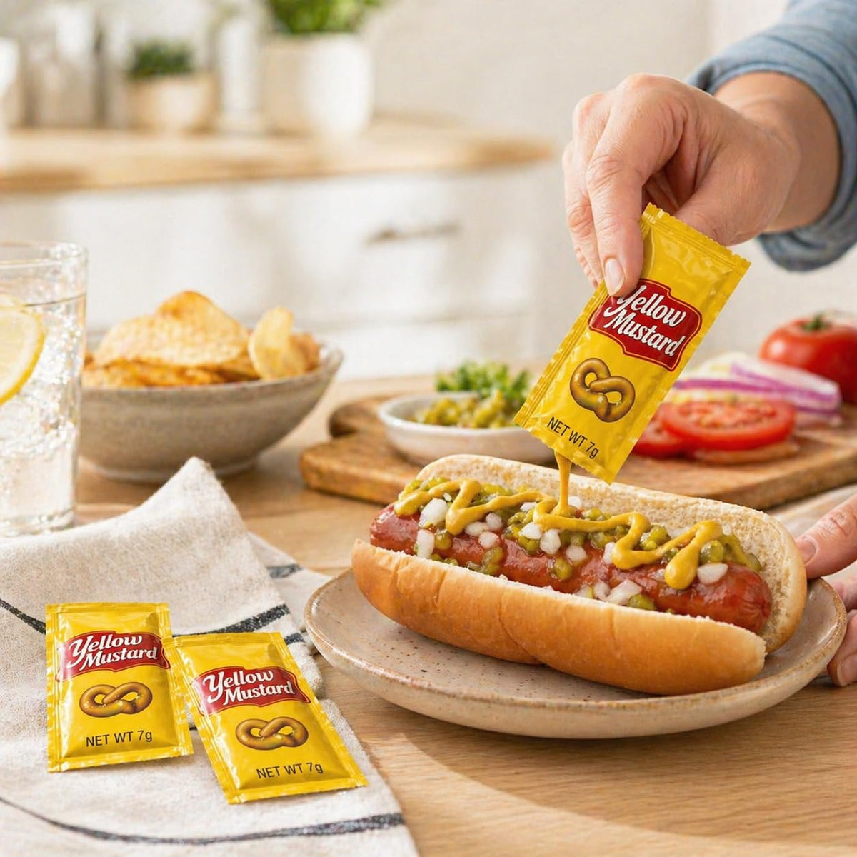 PailSail Yellow Mustard 7g bulk display pack for easy stocking