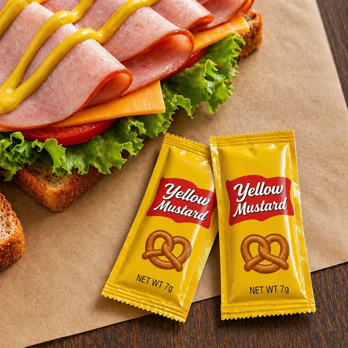 PailSail Yellow Mustard 7g for catering events and large gatherings
