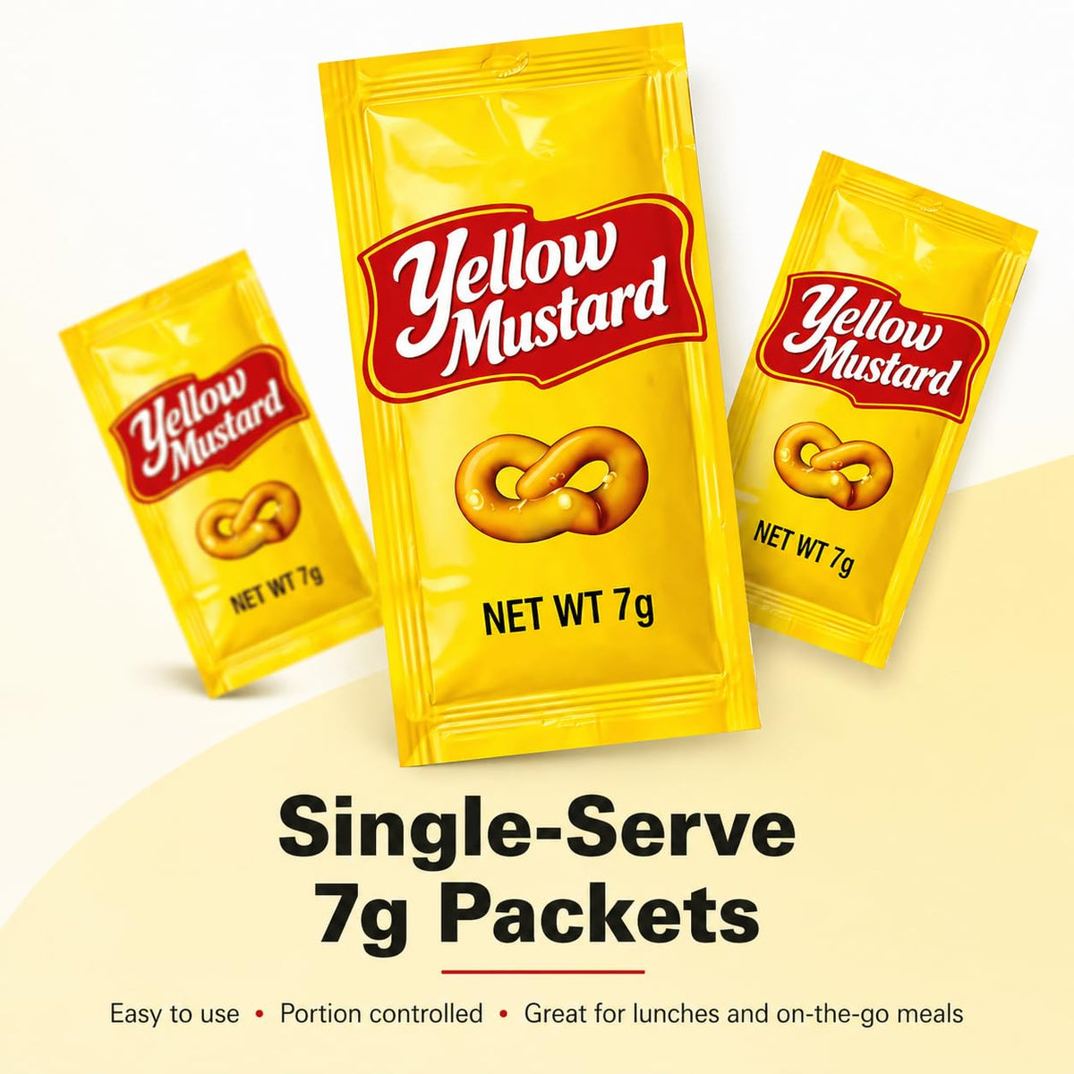 PailSail Yellow Mustard 7g individually sealed packets for clean serving