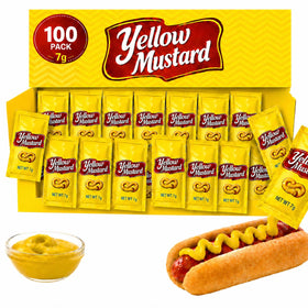 PailSail yellow mustard 7g packets in bulk pack for easy portioning