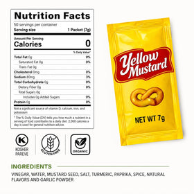 PailSail Yellow Mustard 7g single-serve packets ready for use