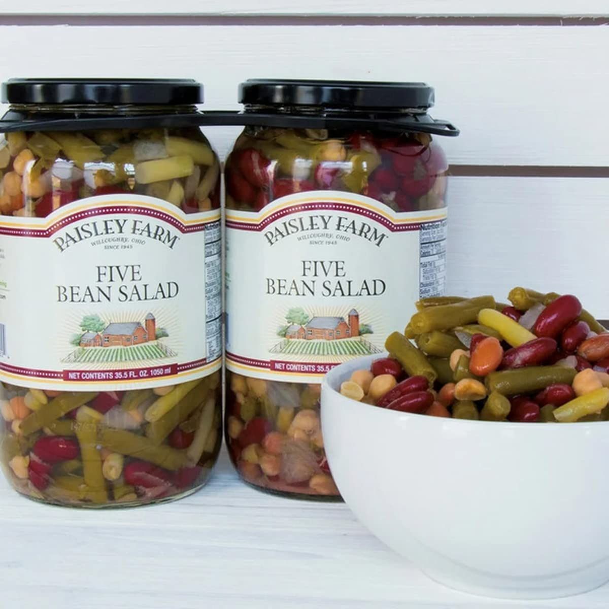 Paisley Farm 5 Bean Salad served in bowl, vibrant mix ideal as a quick side.