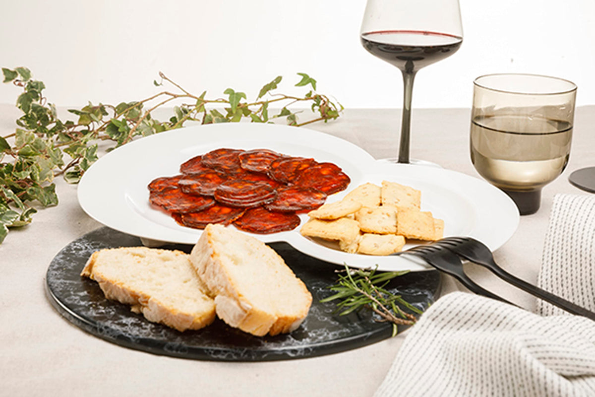 Palacios three-pack chorizo on display for quick snacking