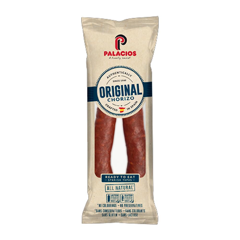 Palacios Mild Chorizo slices add smoky depth to paella and tapas