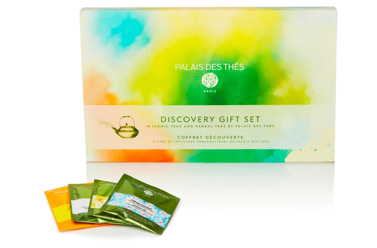 Palais des Thés Discovery Set box with flavored teas, ideal for gifting.