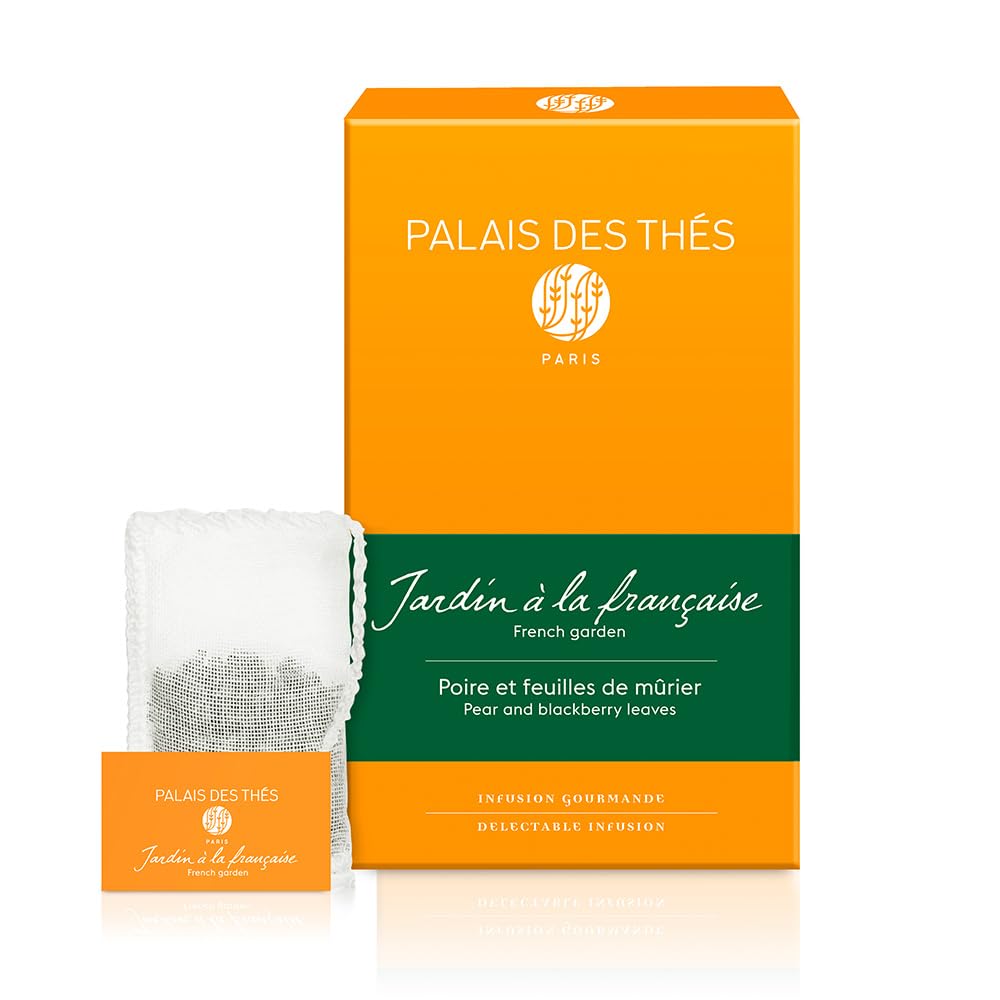 Palais des Thés French Garden tea bag with pear offers fruity notes for a soothing cup