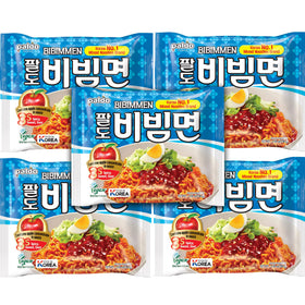 Paldo Fun and Yum Bibim Men cold noodles ready to mix for refreshing meals.