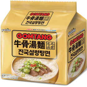 Paldo Fun & Yum Gomtang ramen box front, ideal for family meals.