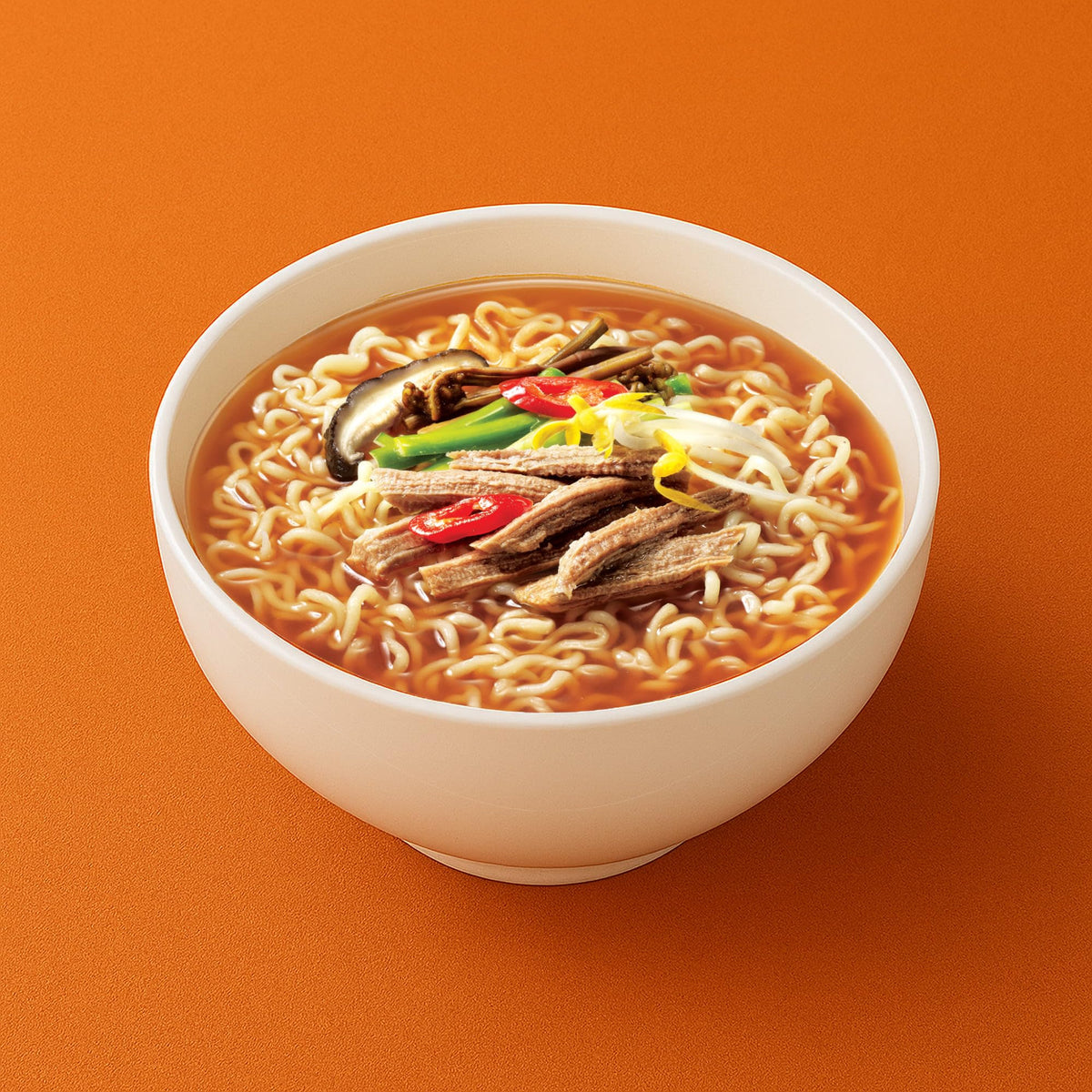 Paldo Hot & Spicy Noodle Serve Shot suggests casual, flavorful dinner option.