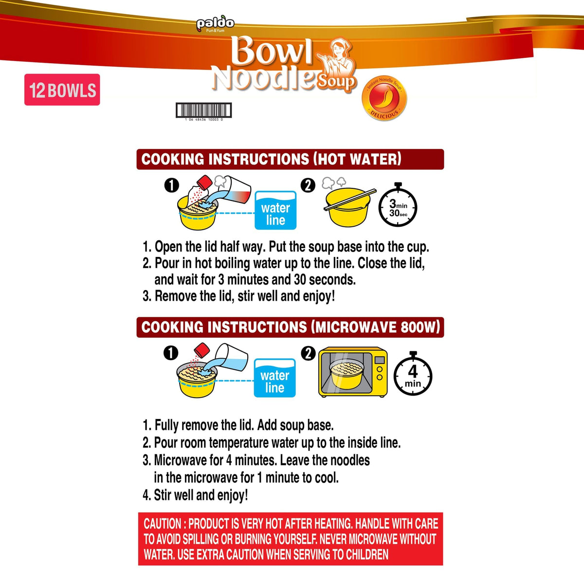 Paldo Hot & Spicy Noodle Steaming Bowl showcases comforting heat in minutes.