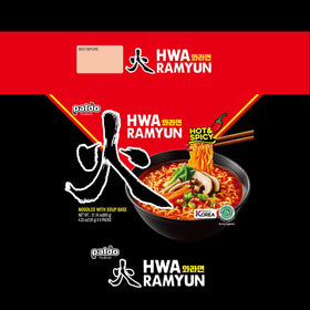 Paldo Hwa Ramyun noodles in a dry pouch ready for storage