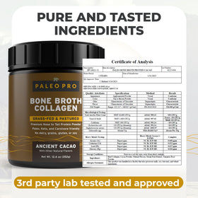 Paleo Pro turmeric root collagen powder highlighting joint and mobility support