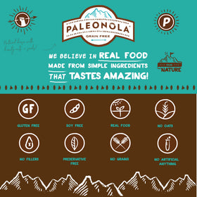 Paleonola Original granola packaging showing label and natural ingredients.