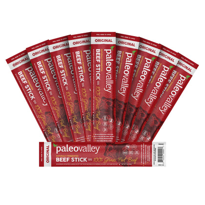 Paleovalley Beef Sticks on the go provide high protein.