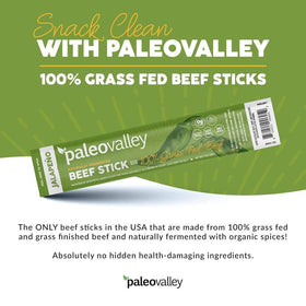 Gluten-free and keto-friendly badge on Paleovalley product packaging