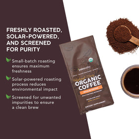 Paleovalley Solar-roasted packaging badge signaling freshness and purity
