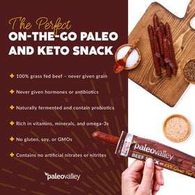 Fermentation method image with Paleovalley Summer Sausage probiotic process.