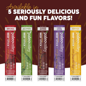 Gluten-free label on Paleovalley Summer Sausage product packaging.