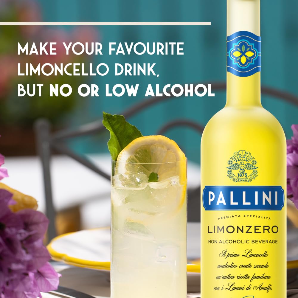Pallini Limonzero alongside two glasses ready for a gathering