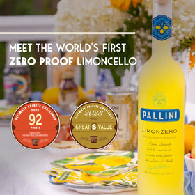 Pallini Limonzero mocktail served in a spritz glass