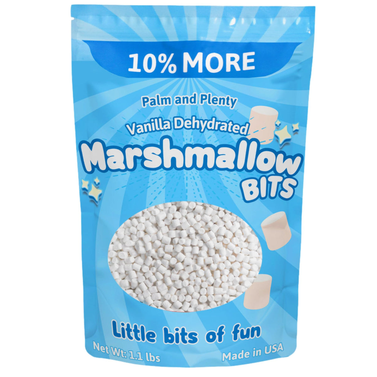Palm and Plenty vanilla marshmallow bits as a cereal topping for a sweet morning