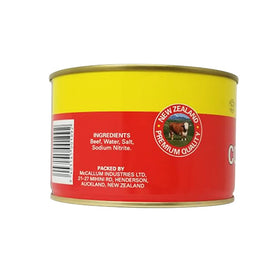 Palm Corned Beef with Juices 15oz closeup juices emphasizes juicy texture
