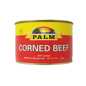 Palm Corned Beef with Juices 15oz on toast highlights savory breakfast option
