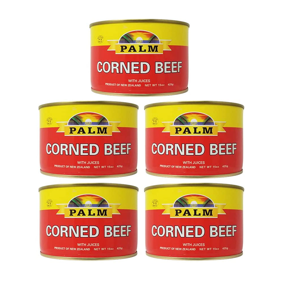 Palm Corned Beef with Juices 15oz packaging shows premium, ready-to-use protein for quick meals