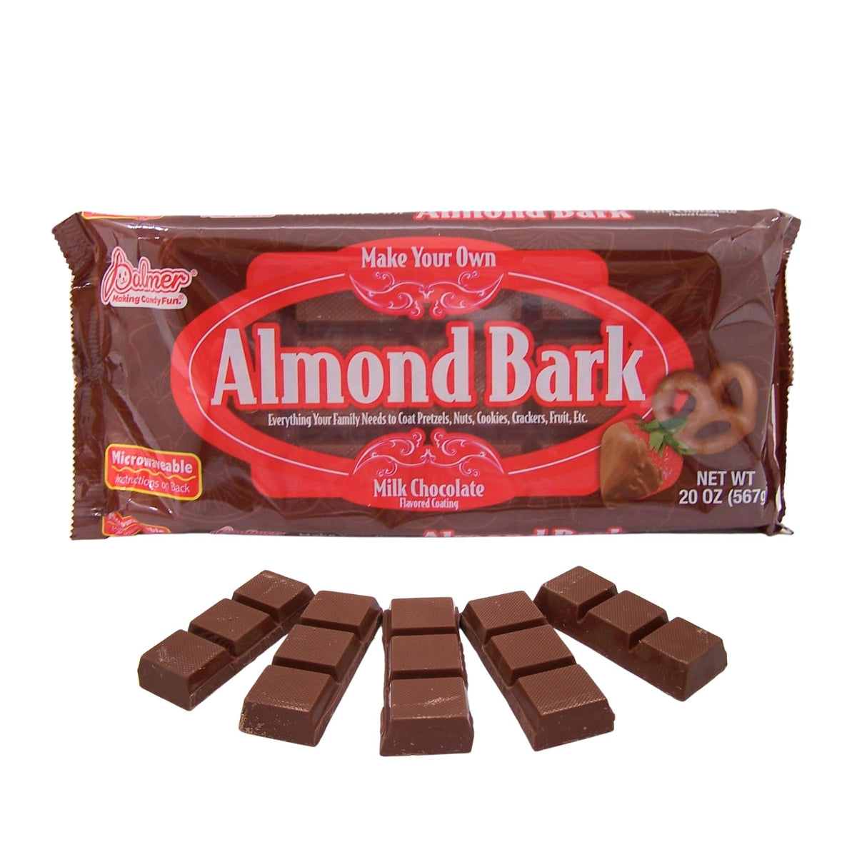 Palmer Almond Bark breakable pieces for easy melting and quick coating