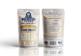 Palmetto Farms creamy grits served in a bowl.