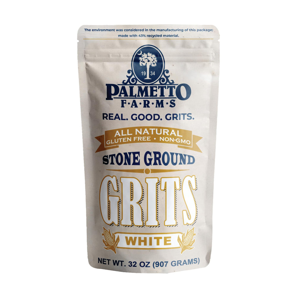 Palmetto Farms stone ground white grits packaging