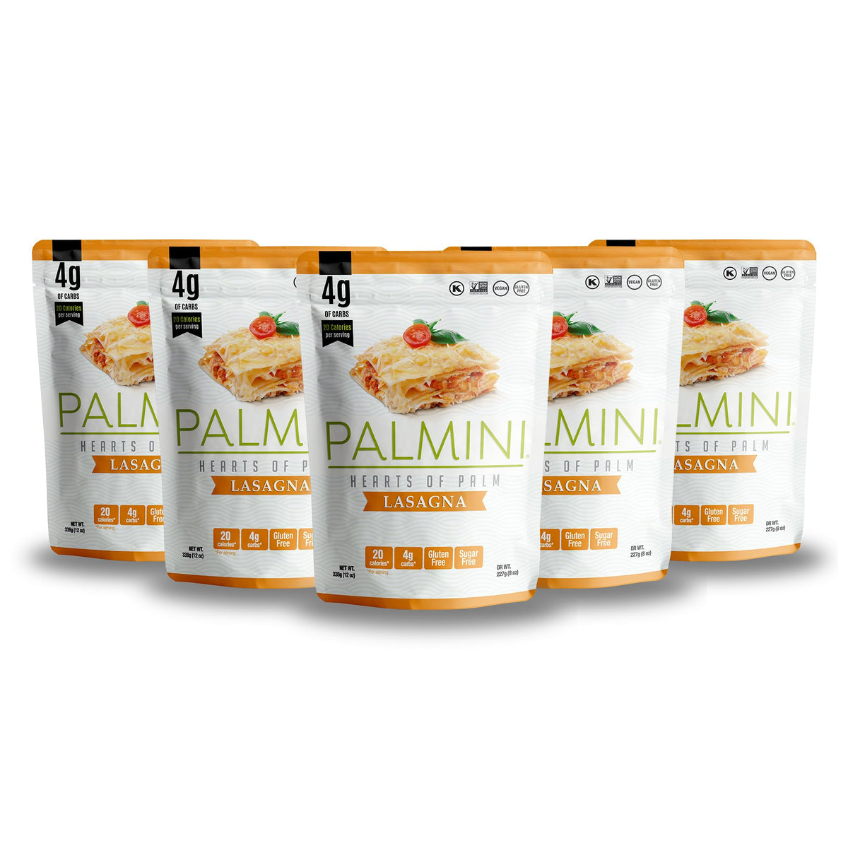 Palmini Lasagna Noodles pack showing gluten-free, low-carb pasta option ready to cook.