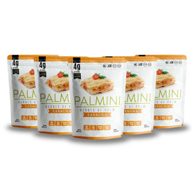 Palmini Lasagna Noodles pack showing gluten-free, low-carb pasta option ready to cook.
