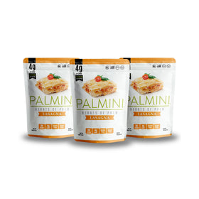 Palmini Lasagna Sheets packaged on shelf, a convenient low carb option for weeknights.