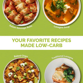 Palmini Lasagna Sheets versatile, used in casseroles and baked dishes.