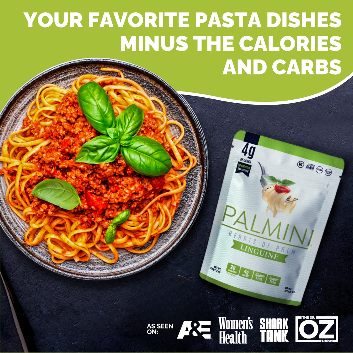 Palmini linguine cooked plate highlights light texture for gluten-free dinners