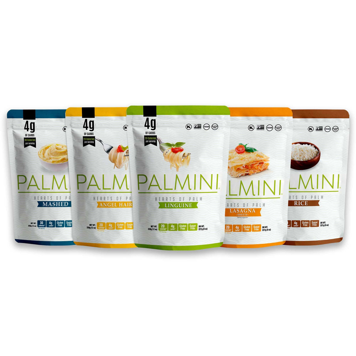 Palmini linguine pouch view, gluten-free and low-carb alternative for light pasta meals.
