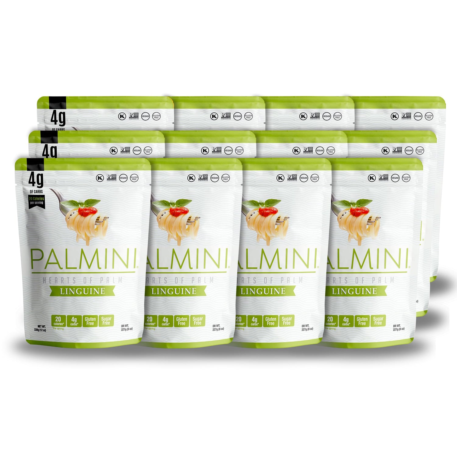 Palmini linguine raw bundles show heart-of-palm base for low-carb meals